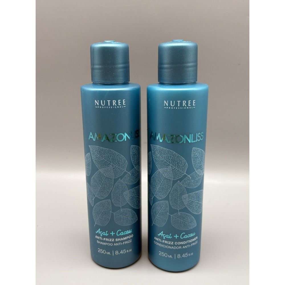 Nutree Amazonliss Anti-Frizz Shampoo and Conditioner Set 8.45 fl.oz NEW
